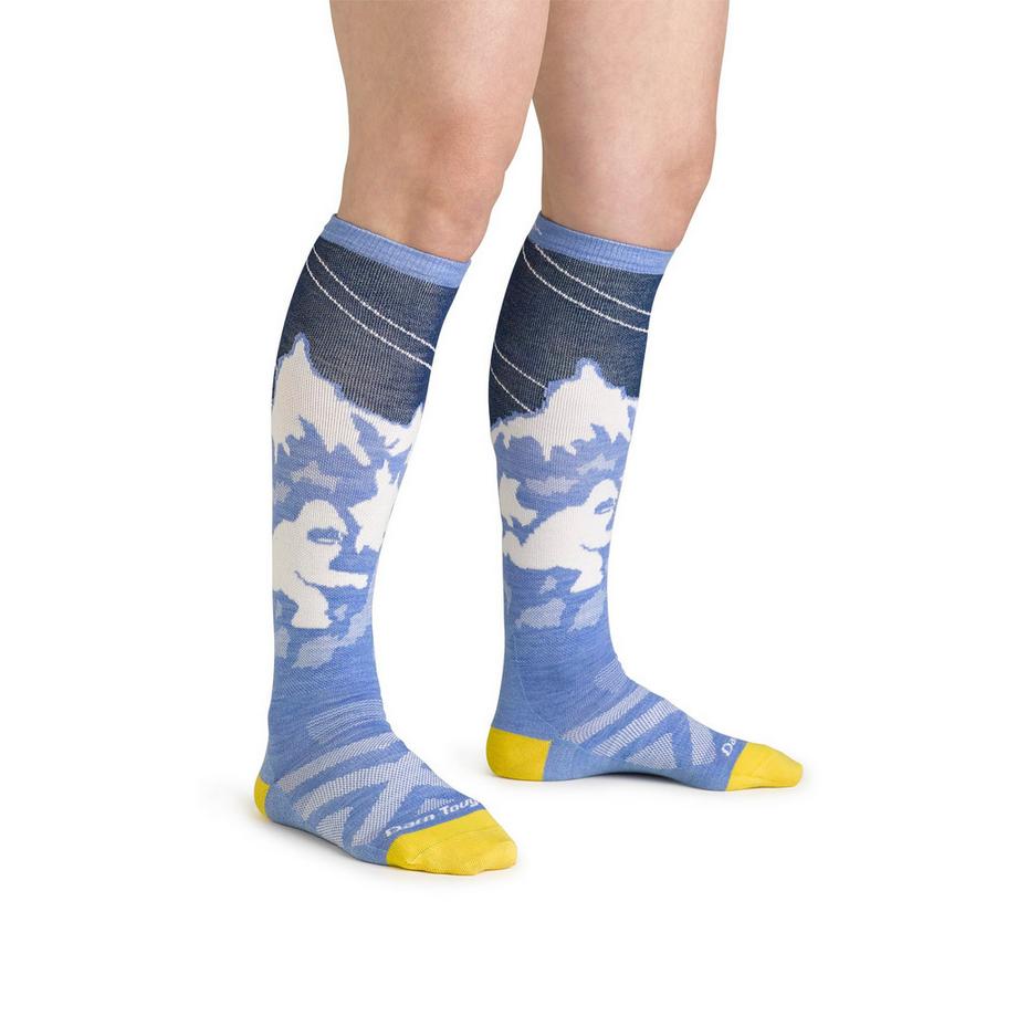 Darn Tough Vermont  Kniehohe Gemusterte Leichte Ski Snowboard-Socken aus Wolle 