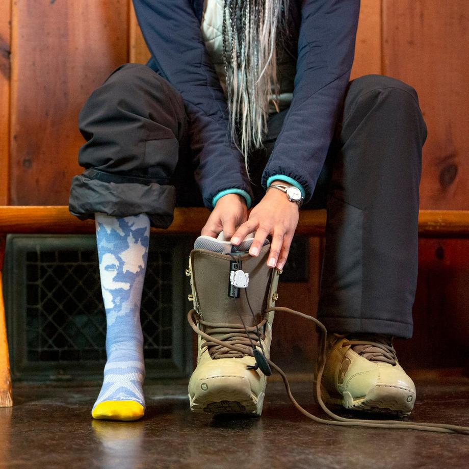 Darn Tough Vermont  Kniehohe Gemusterte Leichte Ski Snowboard-Socken aus Wolle 