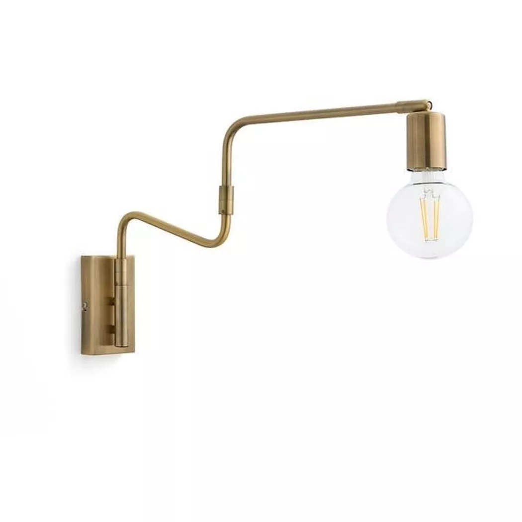 La Redoute Intérieurs – Wandlampe mit Gelenkarm Hiba, One Size, Messing