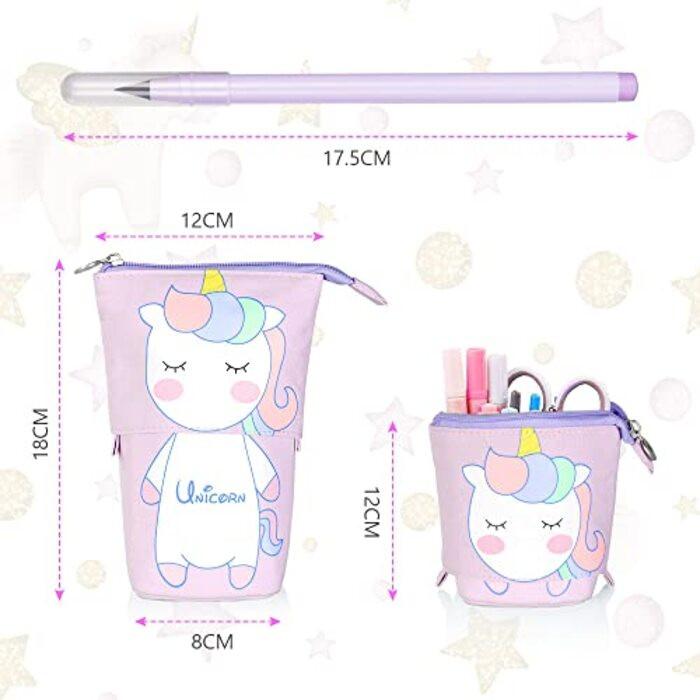 Only-bags.store  Pencil case zipper, pencil case teenager, student pencil case, stand 