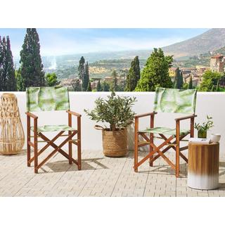 Beliani Lot de 2 chaises de jardin en Tissu Moderne CINE  