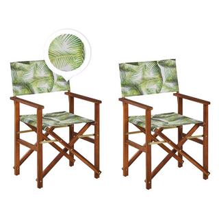 Beliani Lot de 2 chaises de jardin en Tissu Moderne CINE  