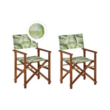 Gartenstuhl 2er Set aus Stoff Modern CINE