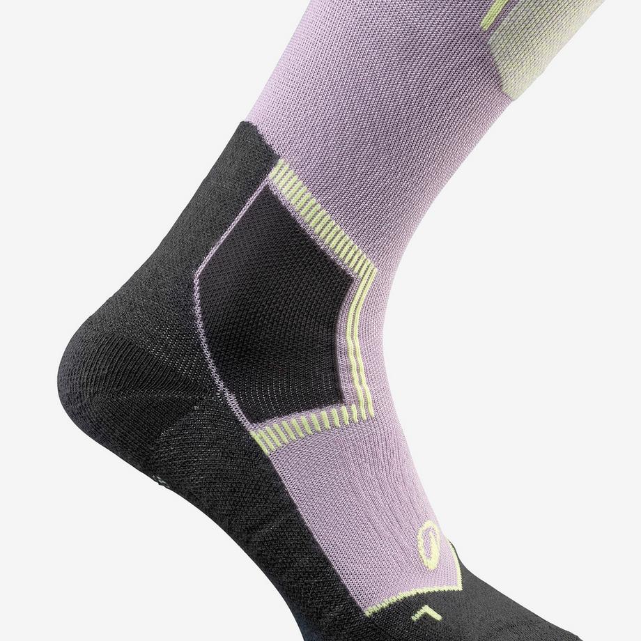QUECHUA Ski-Thermosocken aus Wolle für Erwachsene, ein Paar, 500 Control, Lila und  