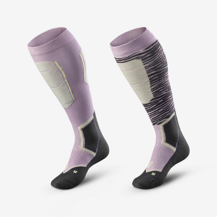 Ski-Thermosocken aus Wolle für Erwachsene, ein Paar, 500 Control, Lila und
