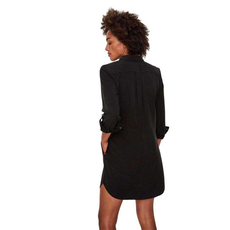 VERO MODA Sigga Hemdblusenkleid, Langärmlig  