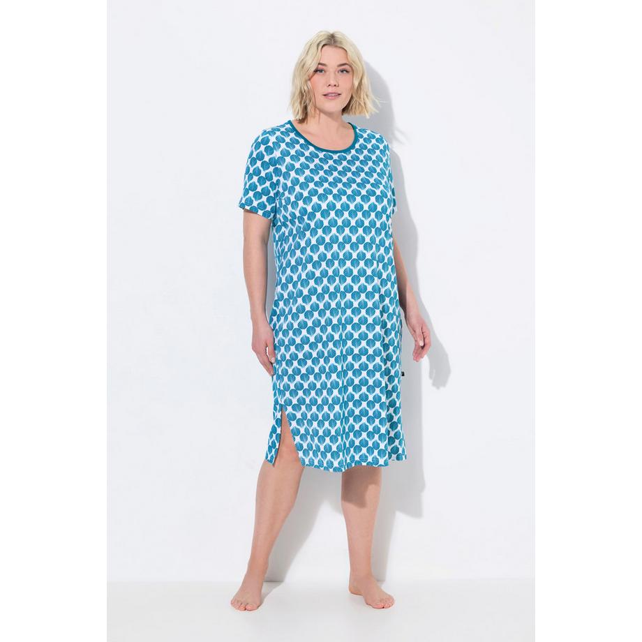 Ulla Popken Nachthemd Muscheln Rundhals Halbarm  