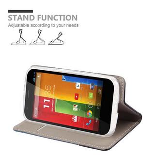 Cadorabo  Housse compatible avec Motorola MOTO G2 - Coque de protection avec fermeture magnétique, fonction de support et compartiment pour carte 