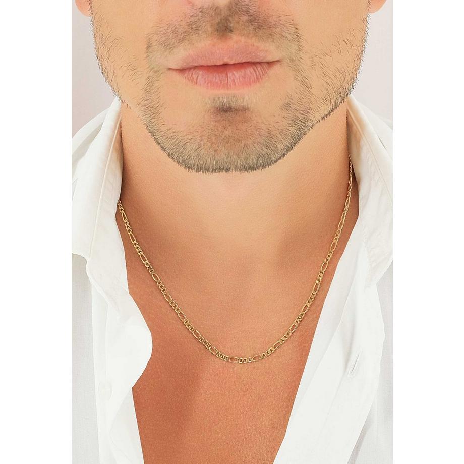 MUAU Schmuck  Collier figaro or jaune 750, 2.9mm, 55cm 