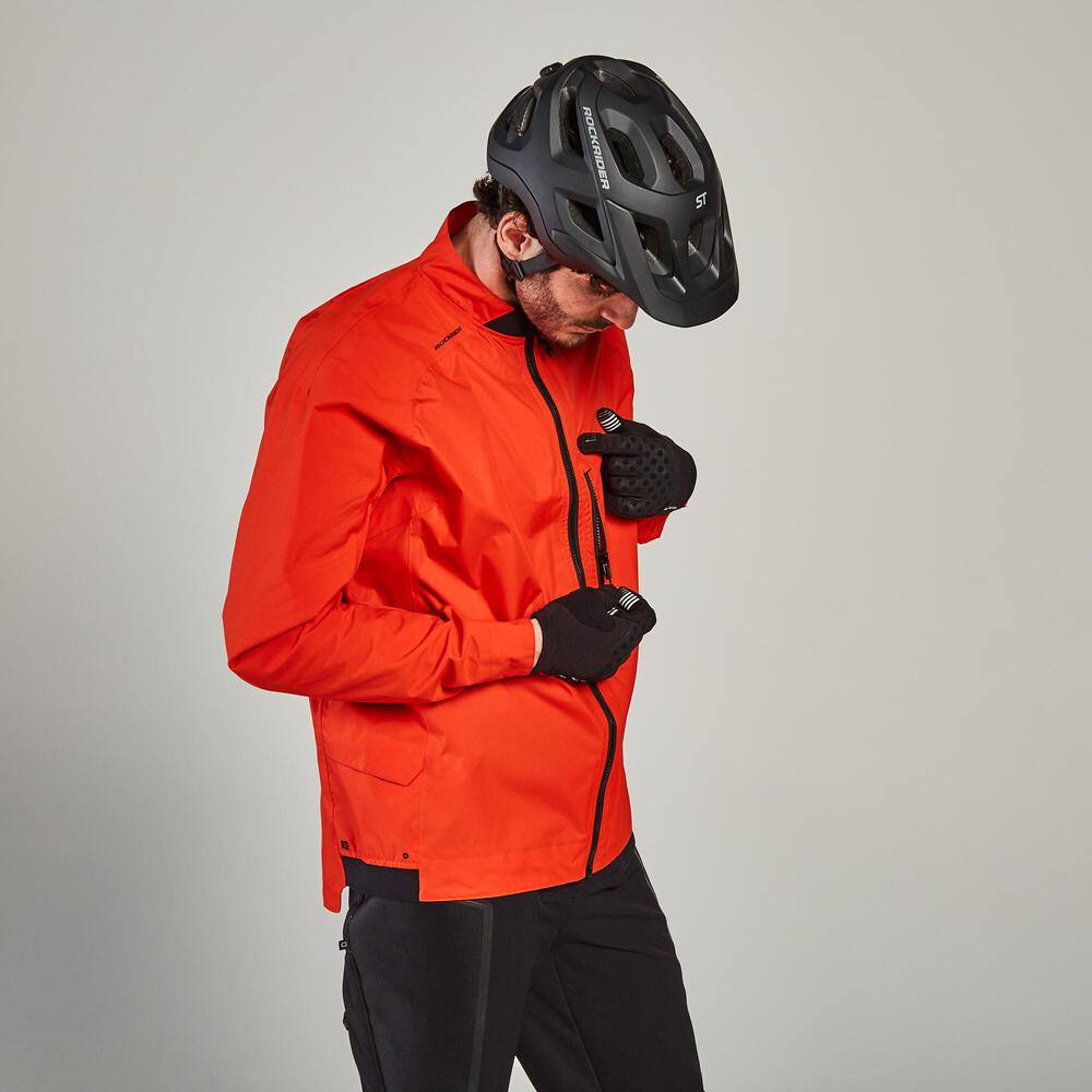 ROCKRIDER  Giacca antipioggia uomo MTB regular fit poliestere 