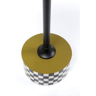 KARE Design Table d'appoint Domero Checkers olive ronde 25  