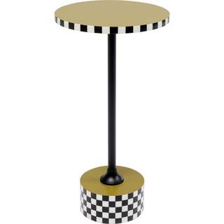 KARE Design Beistelltisch Domero Checkers olive rund 25  