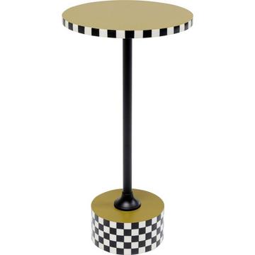 Table d'appoint Domero Checkers olive ronde 25