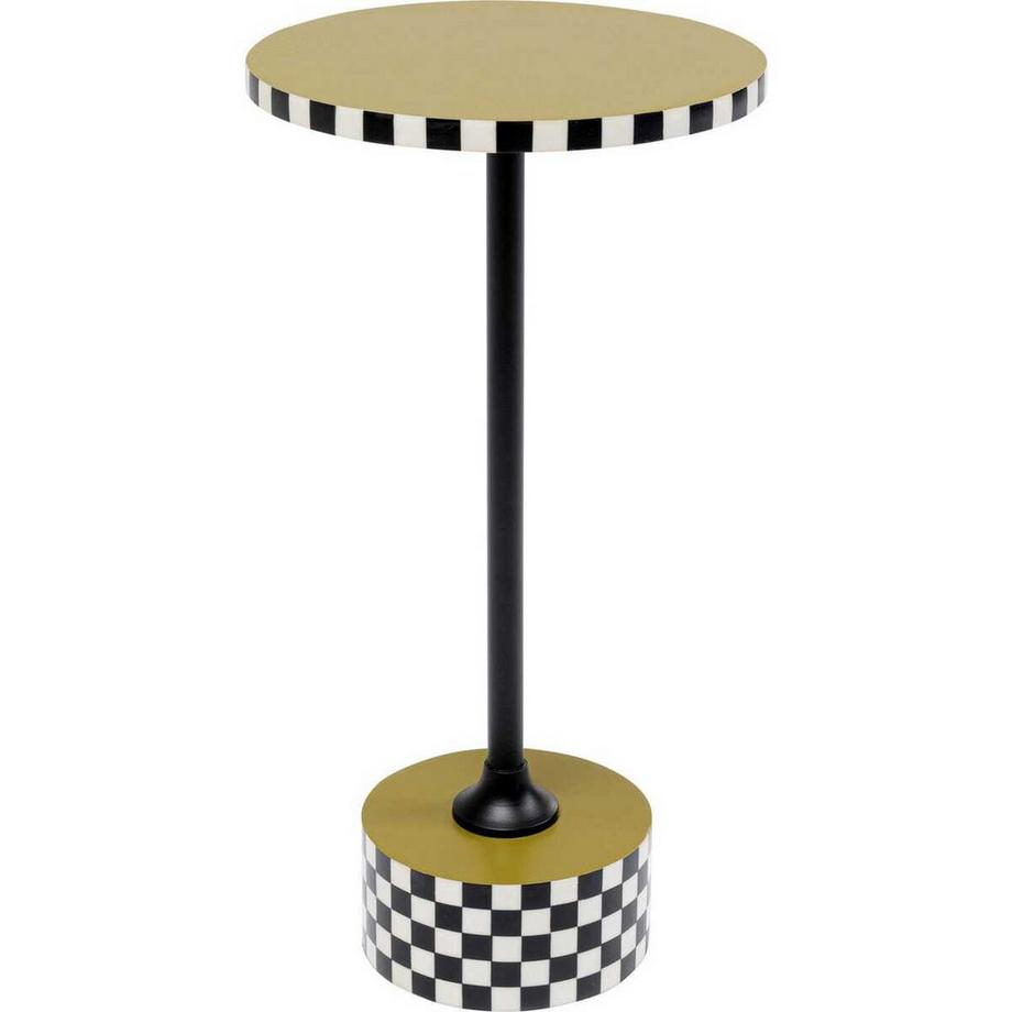 Beistelltisch Domero Checkers olive rund 25
