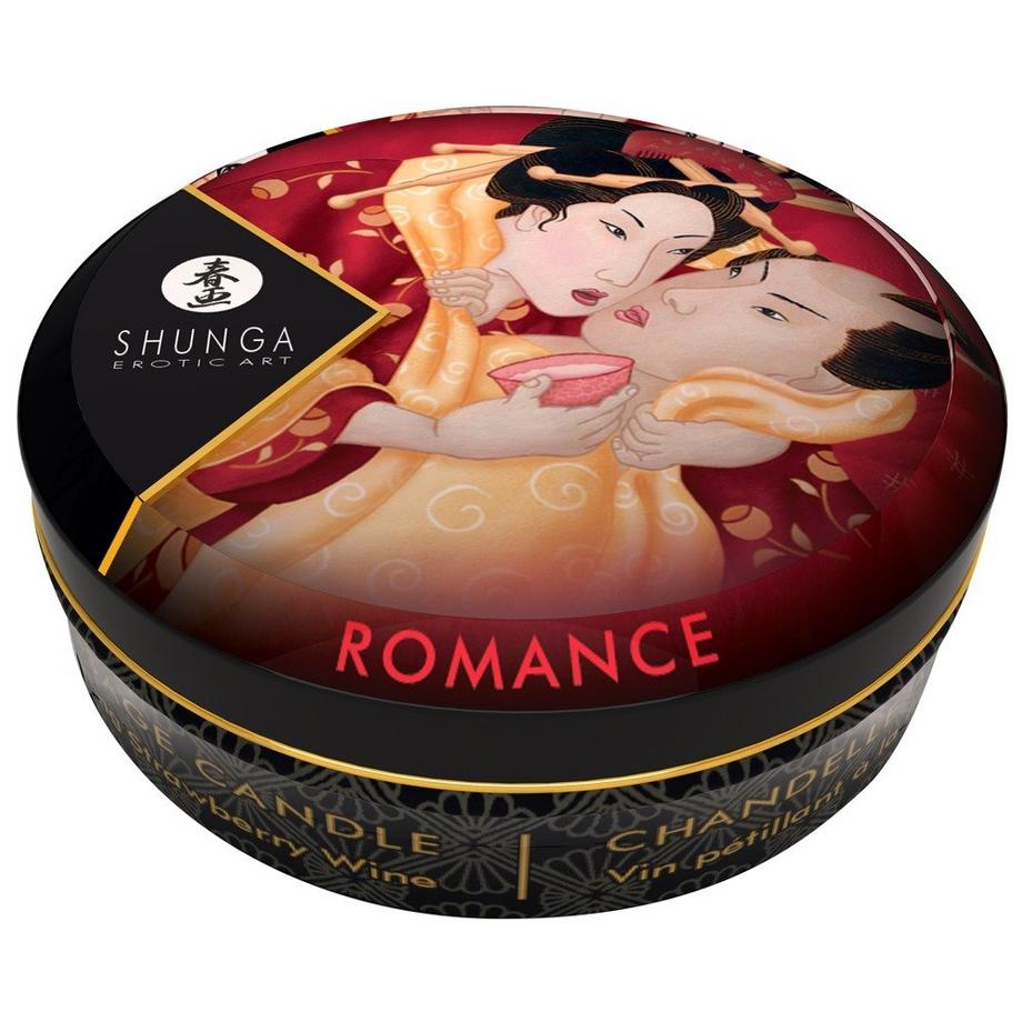 Shunga  Bougie de massage au vin de fraise 