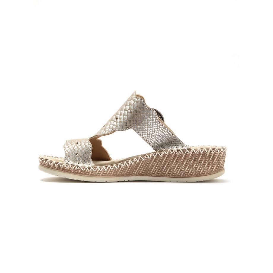 Pédiconfort Pantoletten mit Reptilien-Effekt  