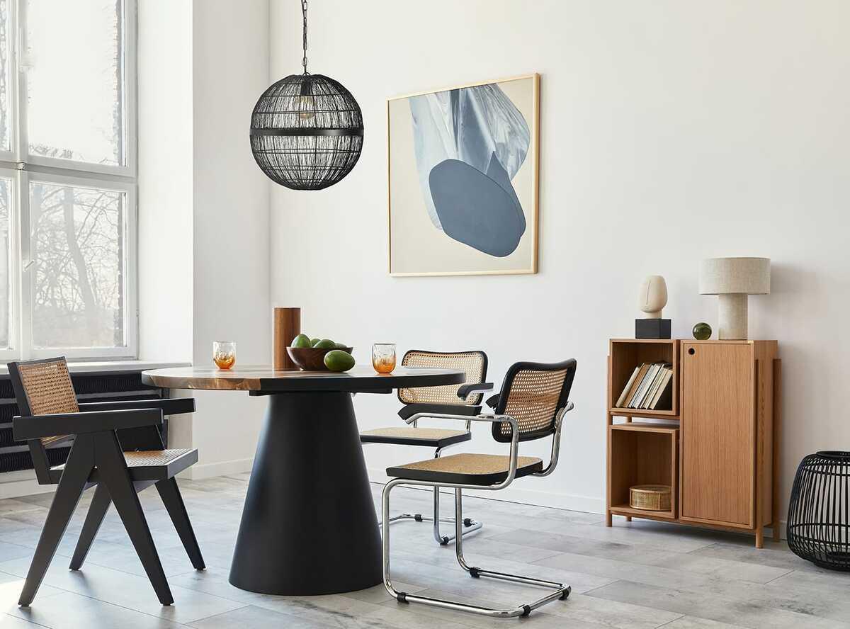 mutoni light Suspension Hermi II métal noir mat 1xE27 50  