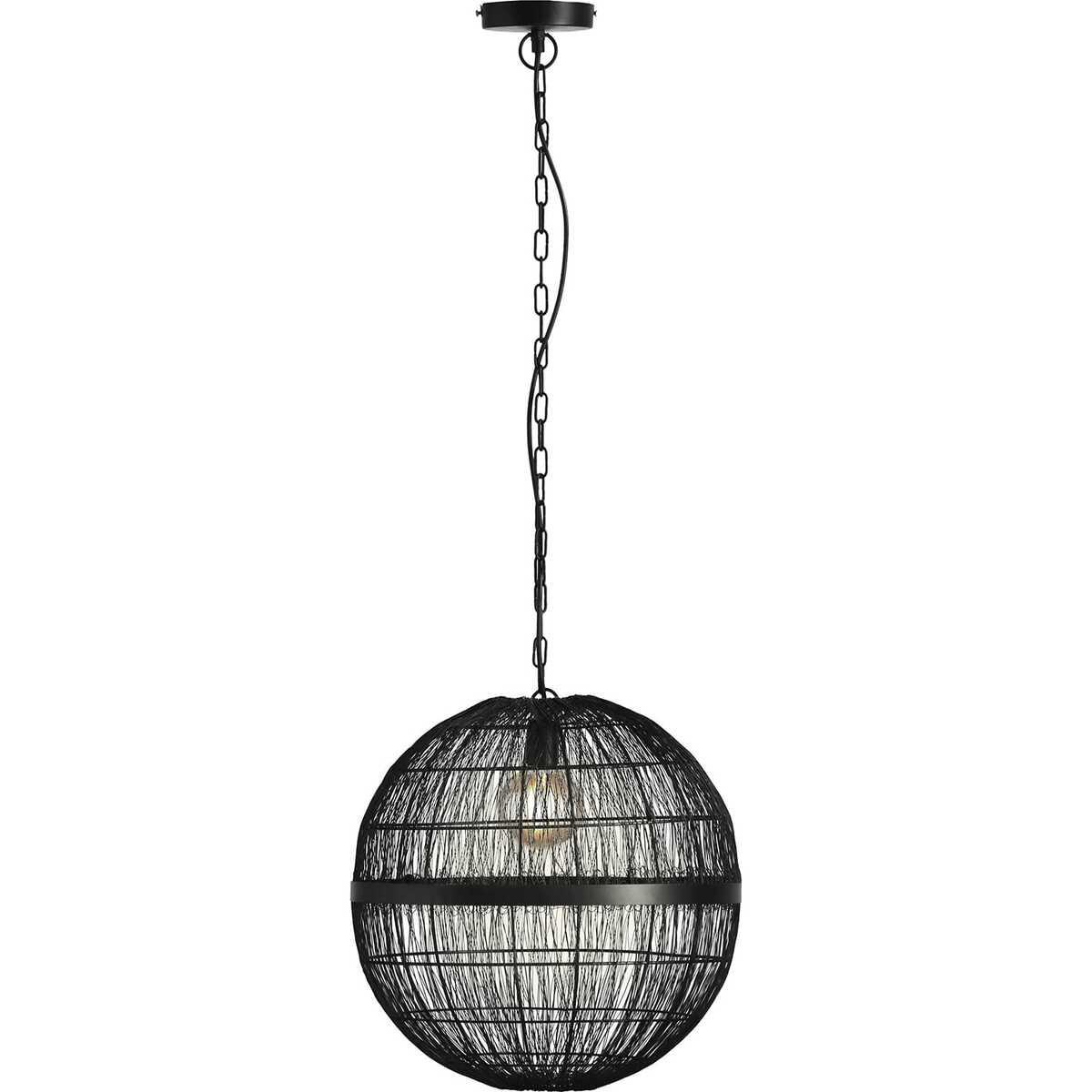 mutoni light Suspension Hermi II métal noir mat 1xE27 50  