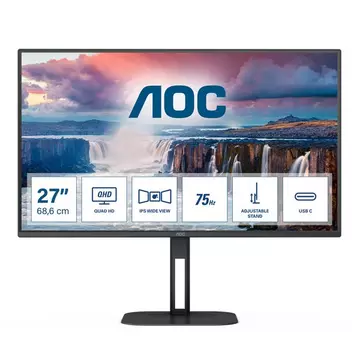 V5 Q27V5C Computerbildschirm 68,6 cm (27") 2560 x 1440 Pixel Quad HD LED Schwarz