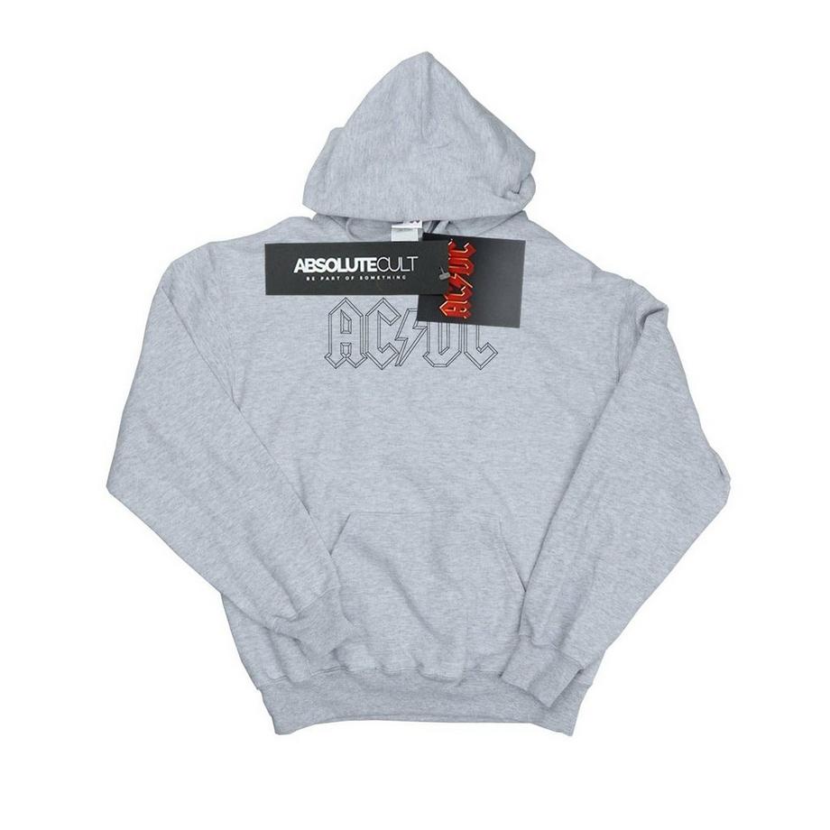 AC/DC ACDC Outline Logo Felpa con Cappuccio  