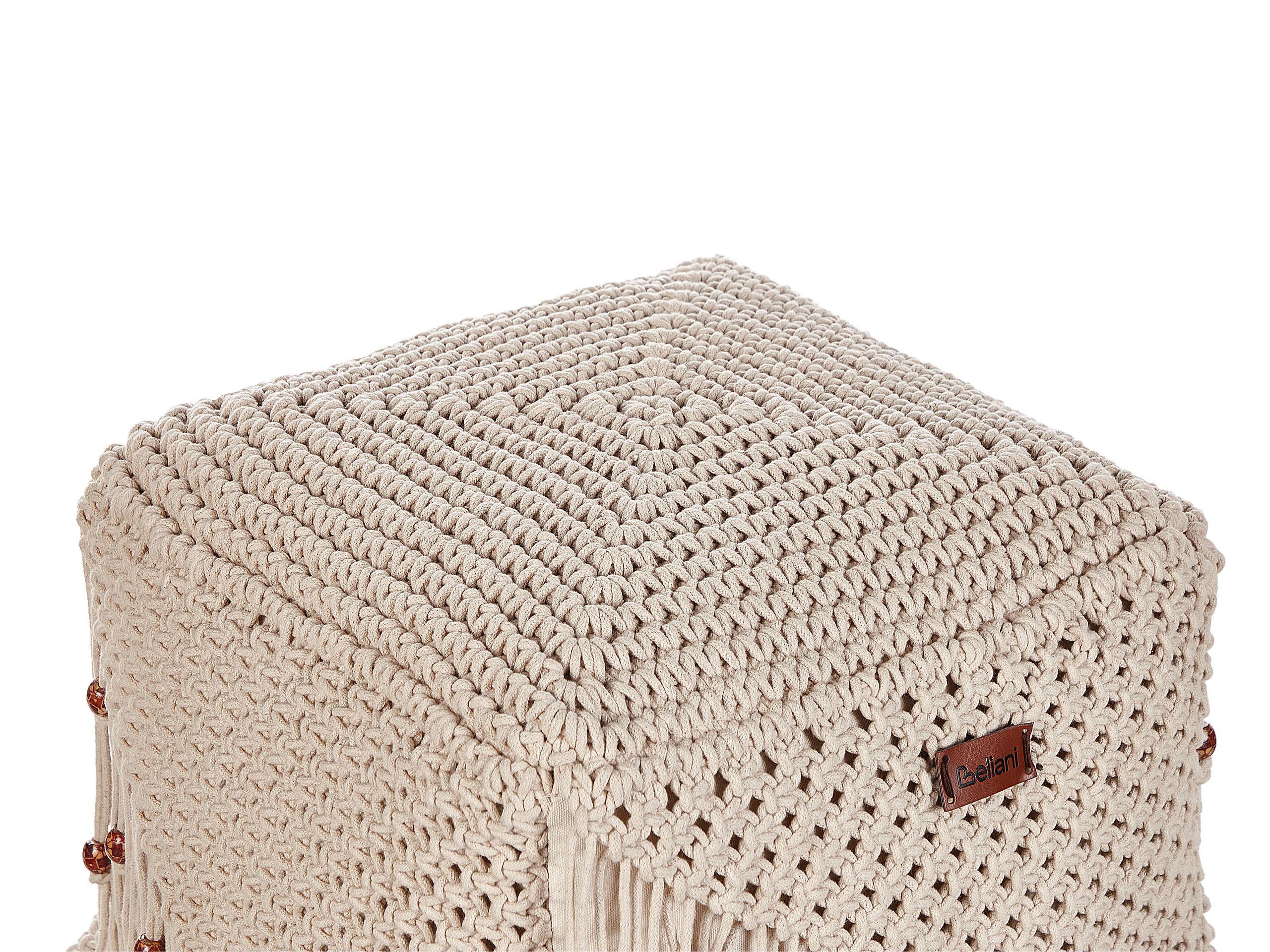 Beliani Pouf en Coton Boho DANDAI  