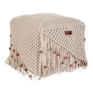 Beliani Pouf aus Baumwolle Boho DANDAI  