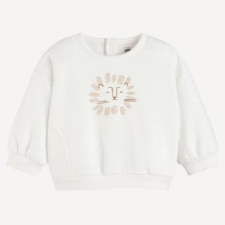 La Redoute Collections  Sweatshirt mit Rundhalsausschnitt und Löwen-Print 