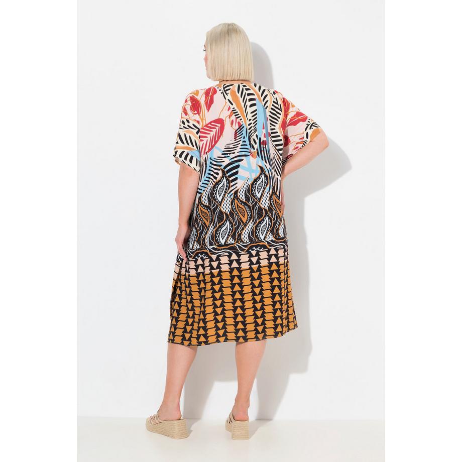 Ulla Popken Safari V-Ausschnitt Halbarm Kaftan  
