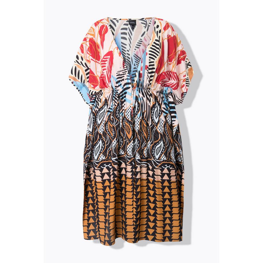 Ulla Popken Safari V-Ausschnitt Halbarm Kaftan  