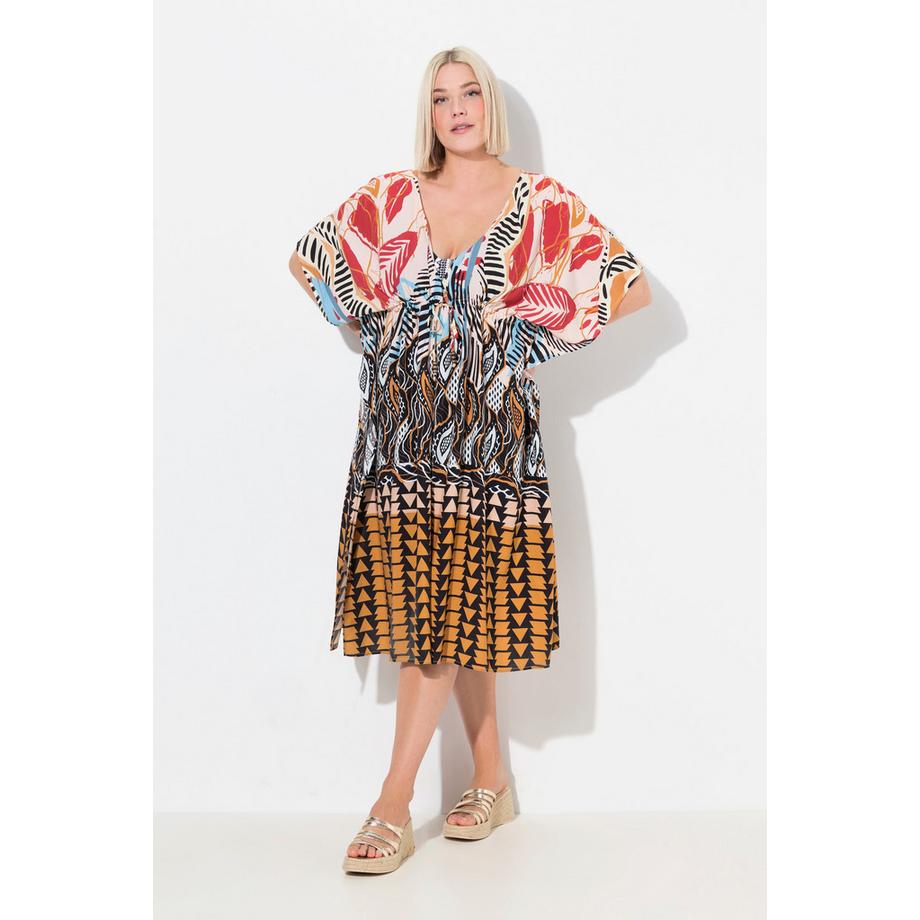 Ulla Popken Safari V-Ausschnitt Halbarm Kaftan  