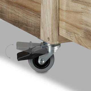 B2X Rollcontainer 3 Fächer Walnuss  