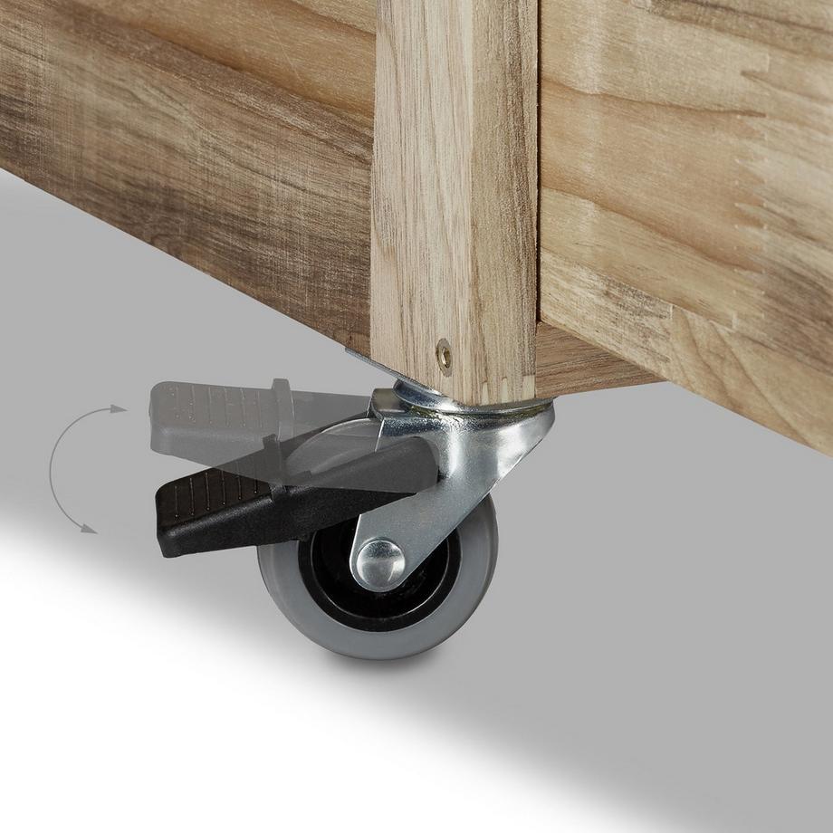 B2X Rollcontainer 3 Fächer Walnuss  