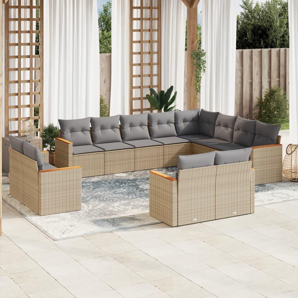 VidaXL set divano da giardino Polirattan  