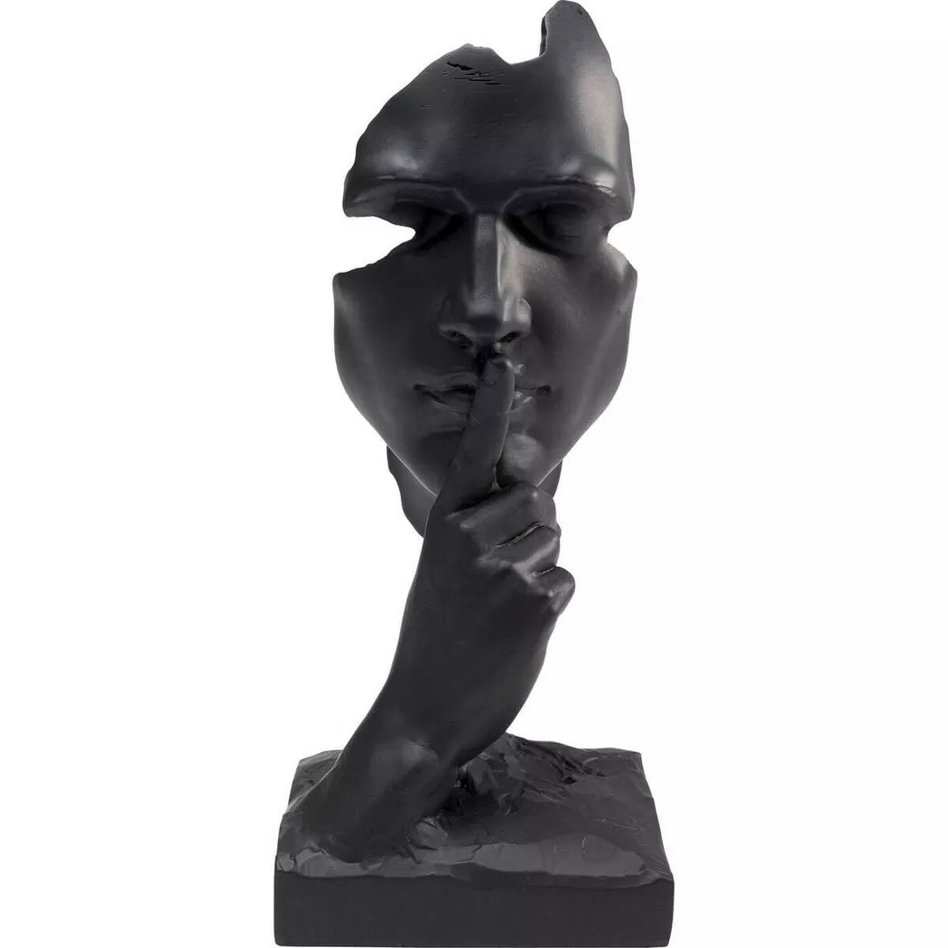 KARE Design - Oggetto decorativo Quiet Face nero 31, One Size