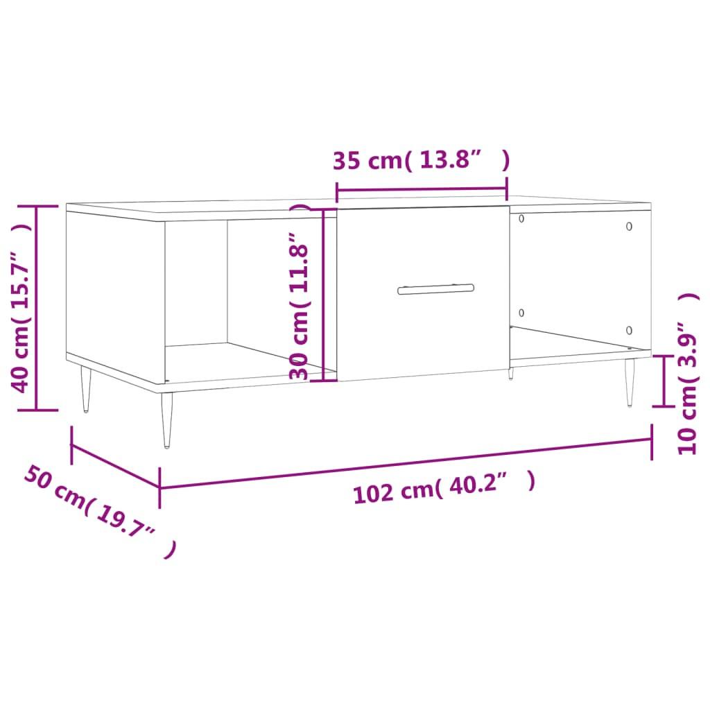 VidaXL Table basse bois d'ingénierie  