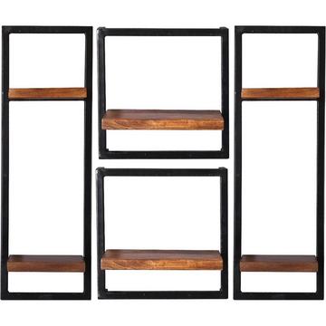 Étagère murale Havanna nature 95x25x75 (4 pièces)