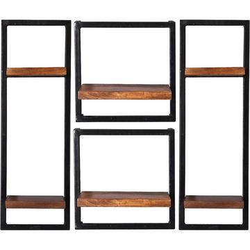 Mensola a muro Havana naturale 95x25x75 (4 pezzi)