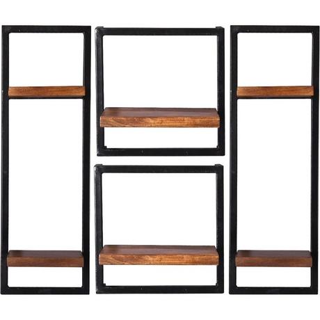 mutoni Mensola a muro Havana naturale 95x25x75 (4 pezzi)  