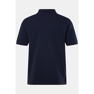 JP1880  Maglia polo di piqué dal look vintage con mezze maniche blu scuro 