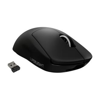 logitech G  G PRO X SUPERLIGHT Mouse Gaming Wireless, Leggero 63 g, Sensore HERO 25K, 25.600 DPI, 5 Tasti Programmabili, Lunga Autonomia, Memoria Integrata, per eSport, Compatibile con PC e Mac. Nero 