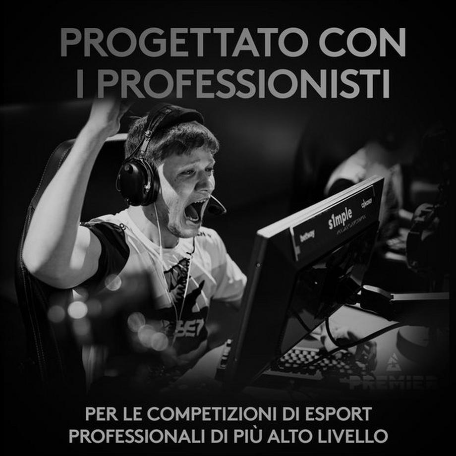logitech G  G PRO X SUPERLIGHT Mouse Gaming Wireless, Leggero 63 g, Sensore HERO 25K, 25.600 DPI, 5 Tasti Programmabili, Lunga Autonomia, Memoria Integrata, per eSport, Compatibile con PC e Mac. Nero 