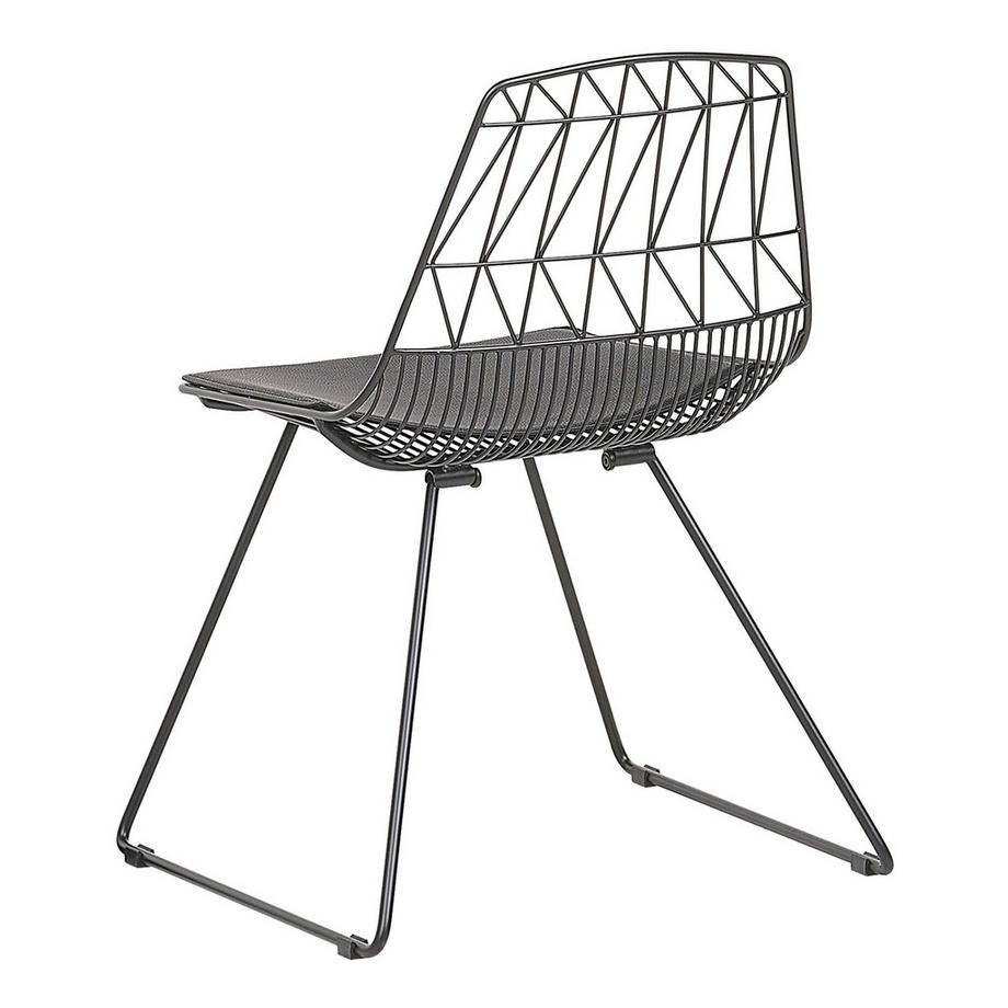 Beliani Lot de 2 chaises de salle à manger en Acier Industriel HARLAN  