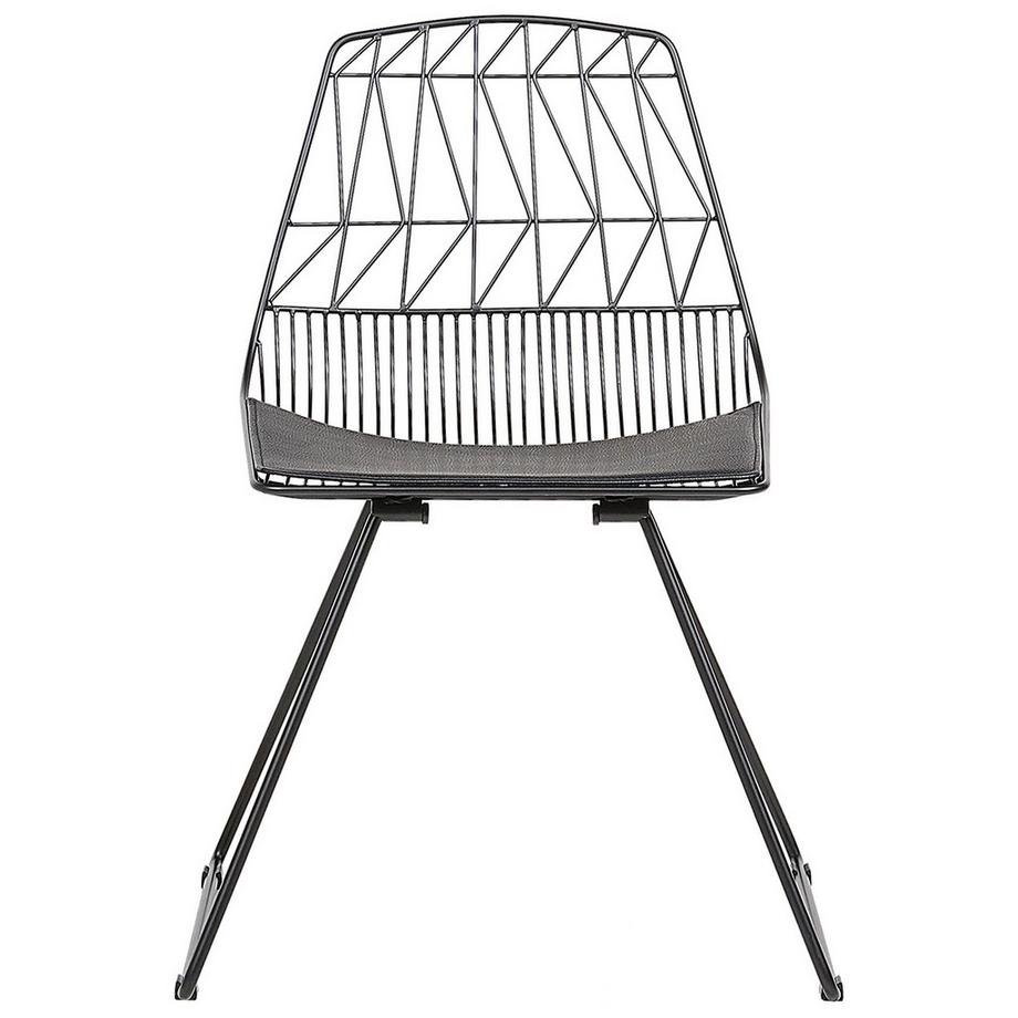 Beliani Lot de 2 chaises de salle à manger en Acier Industriel HARLAN  