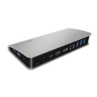 ICY Box  ICY BOX IB-DK2408-C Notebook-Dockingstation & Portreplikator Kabelgebunden USB 3.2 Gen 1 (3.1 Gen 1) Type-C Schwarz, Silber 