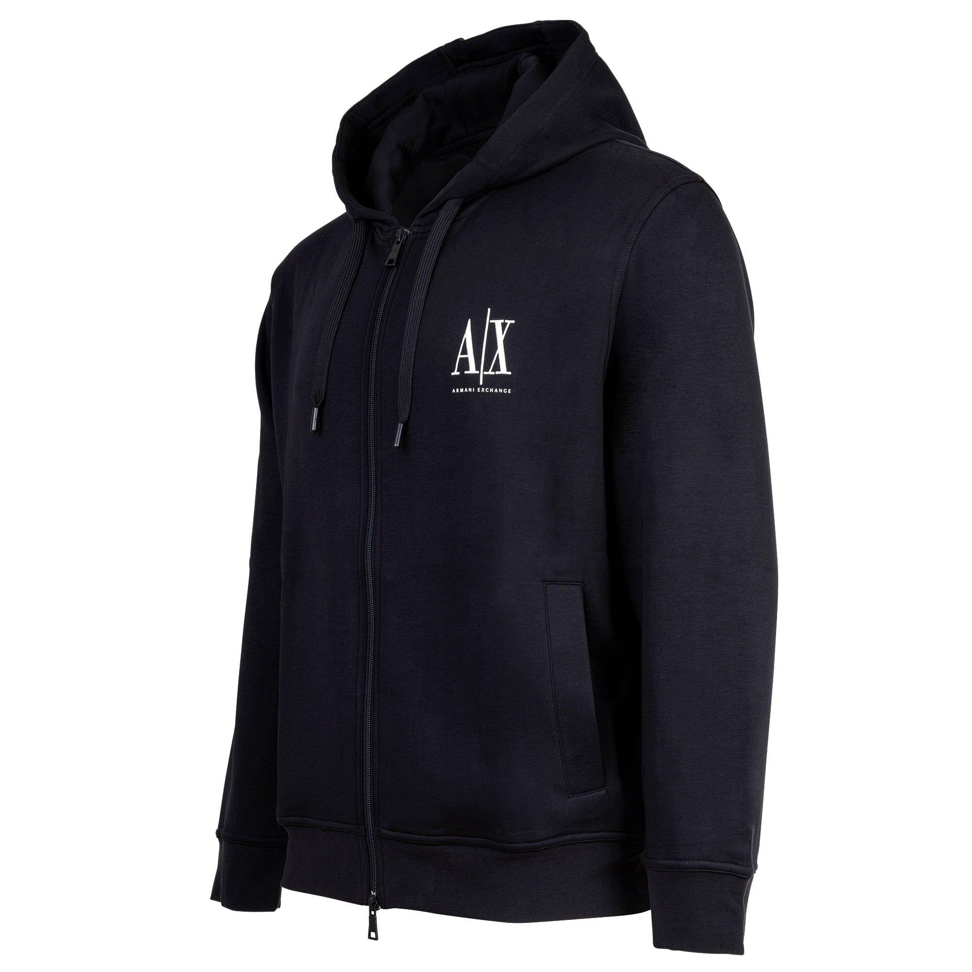 Armani Exchange Felpa con Cappuccio Full Zip Comfort Fit  