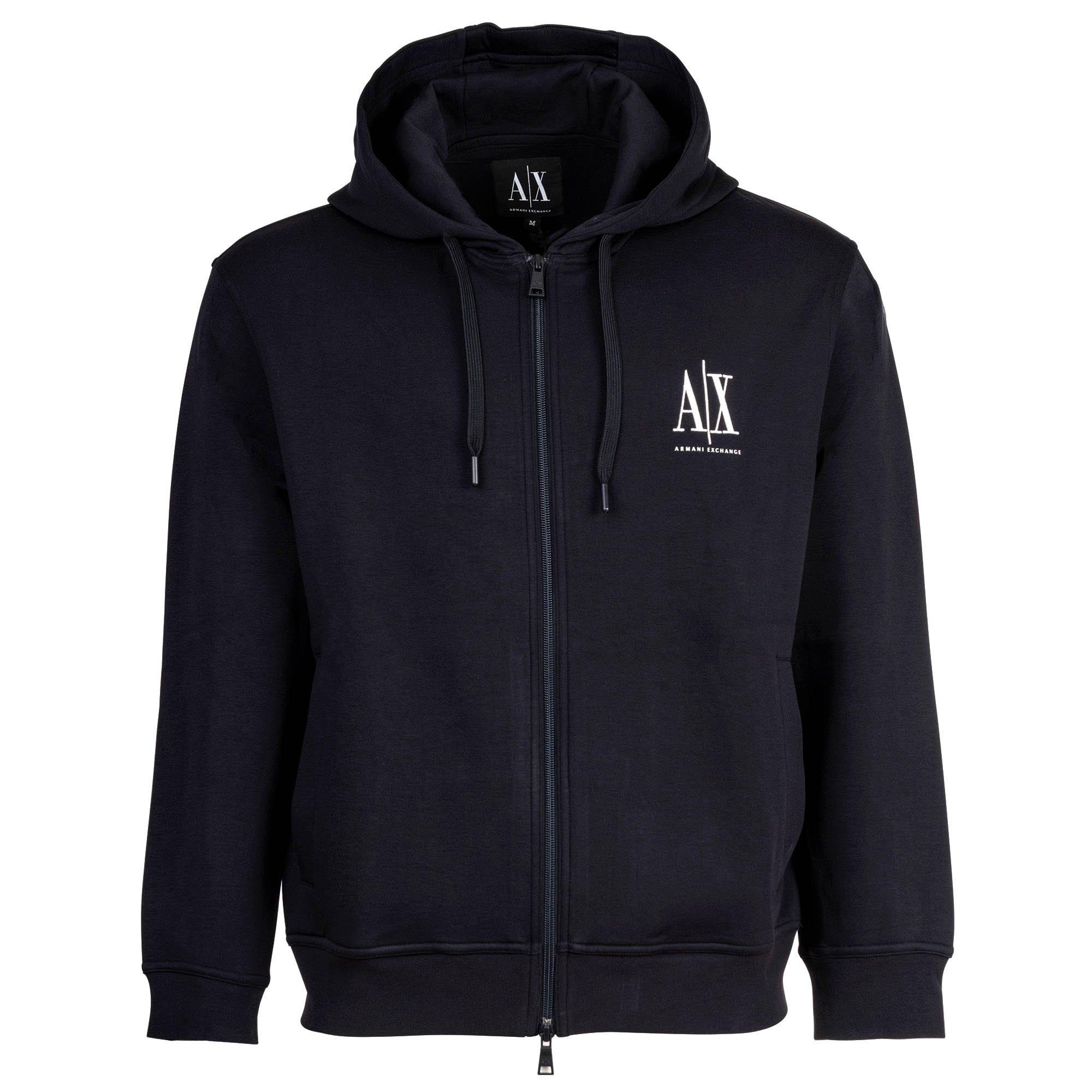 Armani Exchange Felpa con Cappuccio Full Zip Comfort Fit  