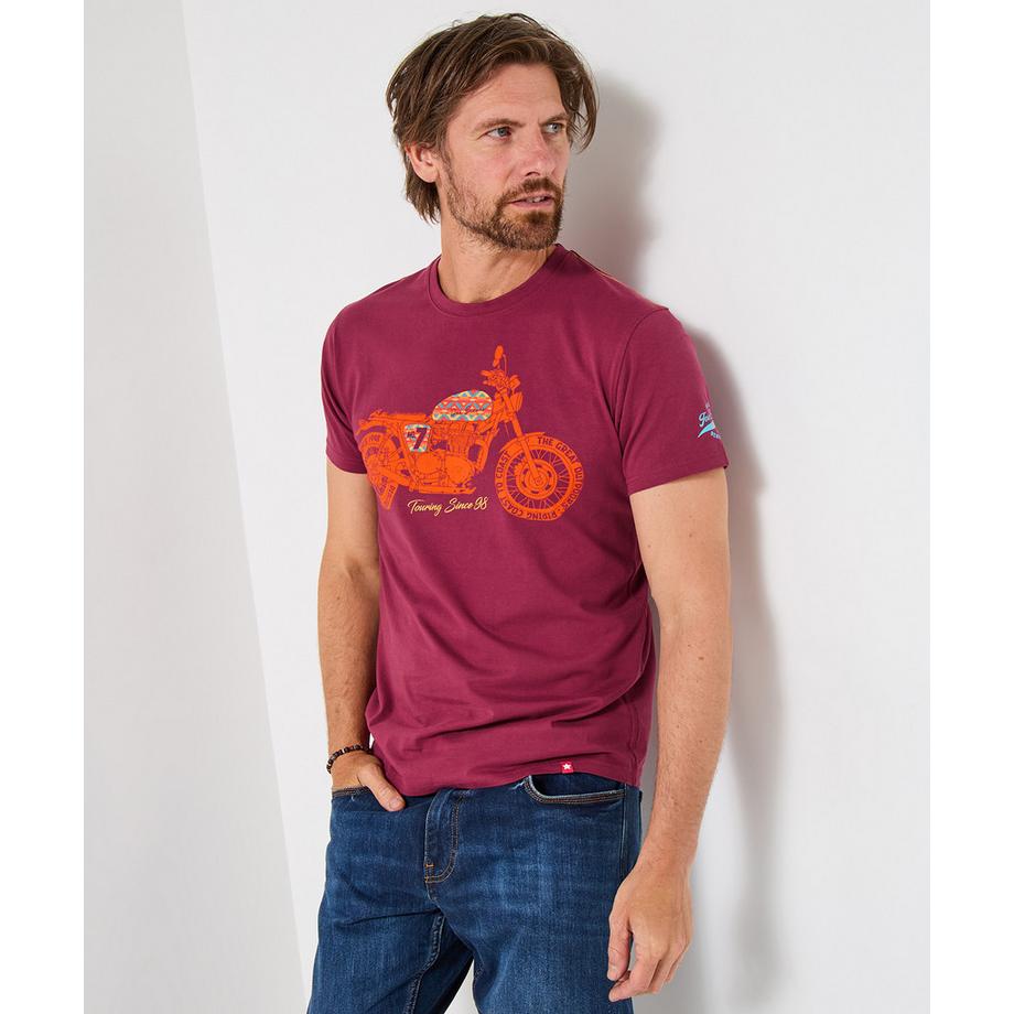 T-shirt motard élégant à col rond