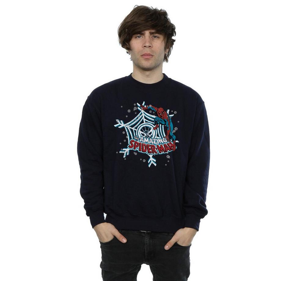MARVEL Spider-Man Amazing Snowflake Felpa Slim Fit  
