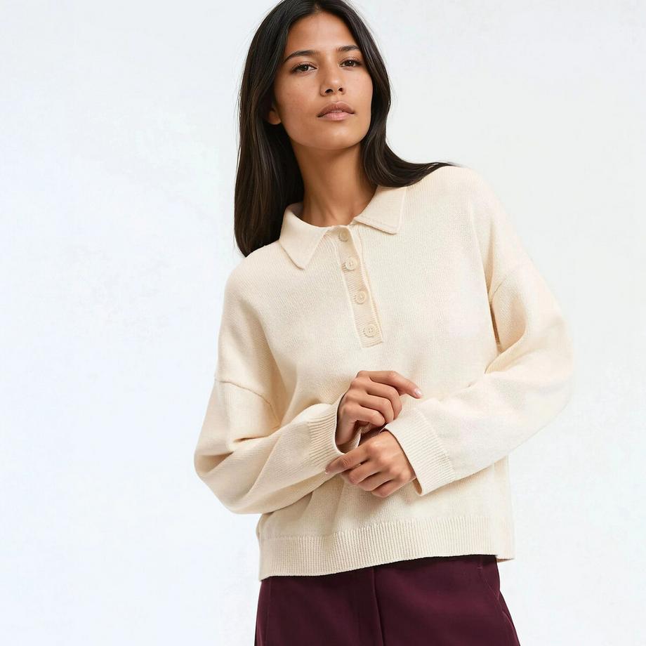 Pullover mit Polokragen
