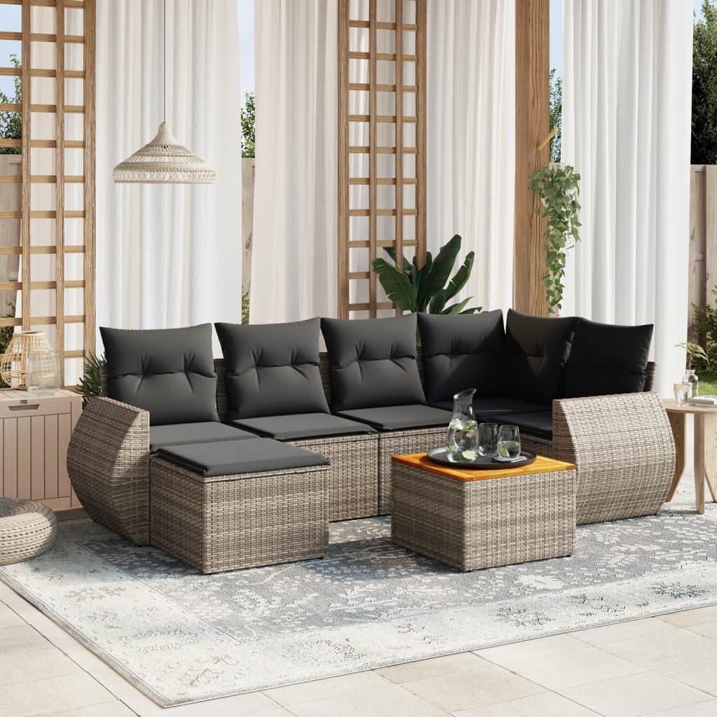 VidaXL set divano da giardino Polirattan  